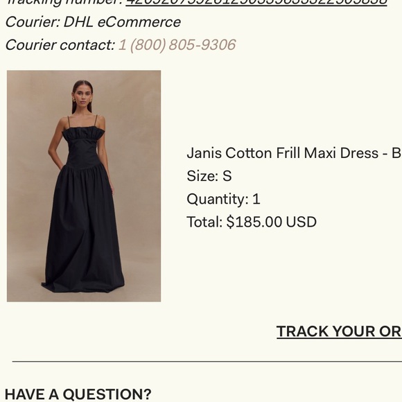 Meshki black gown - size small- nwt- Janis Cotton Frill Maxi Dress - Black - Picture 2 of 6